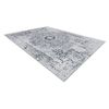 Alfombra Lavable Andre 1072 Rosetón, Vintage Antideslizante - Blanco  80x150 Cm