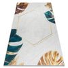 Alfombra Lavable Andre 1150 Hojas De Monstera, Cubo Antideslizante - B 160x220 Cm