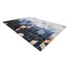 Alfombra Lavable Andre 1216 Cubo, Geométrico Antideslizante - Azul 120x170 Cm