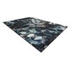 Alfombra Lavable Andre 1336 Hojas Antideslizante - Negro / Turquesa 80x150 Cm