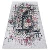 Alfombra Lavable Andre 1816d Flores Vintage Antideslizante - Blanco /  80x150 Cm