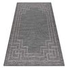 Alfombra Sisal Patio 3071 Griego Marco Tejido Plano - Negro 117x170 Cm