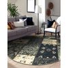 Antika Alfombra Ancient Olive Circulo, Patchwork Moderno, Griego Lavab Circulo 160 Cm