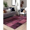 Antika Alfombra 127 Tek, Patchwork Moderno, Griego Lavable - Rosado 160x220 Cm