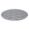 Alfombra Libra Círculo Gris 109 Rayas  Circulo 100 Cm