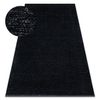 Alfombra Florence 24021 Un Color, Glamour, Tejido Plano, Flecos - Negr 78x150 Cm