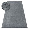 Alfombra Florence 24021 Un Color, Glamour, Tejido Plano, Flecos - Gris 78x150 Cm