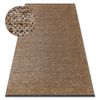 Alfombra Florence 24021 Un Color, Glamour, Tejido Plano, Flecos - Beig 135x190 Cm