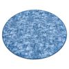 Alfombra Solid Azul 70 Hormigón  Circulo 100 Cm