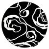 Alfombra Hampton Rosa Círculo Rosa, Flores Negro Circulo 140 Cm