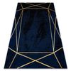 Alfombra Emerald Exclusivo 1022 Glamour, Elegante Geométrico Azul Osc 120x170 Cm