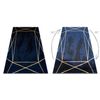 Alfombra Emerald Exclusivo 1022 Glamour, Elegante Geométrico Azul Osc 120x170 Cm