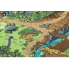 Alfombra Rebel Roads Dino World 29 Dinosaurios, Antideslizante Para Ni 95x133 Cm