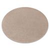 Alfombra Softy Circulo Llanura Color Sólido Beige Circulo 150 Cm