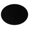 Alfombra Softy Circulo Llanura Color Sólido Negro Circulo 150 Cm