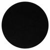 Alfombra Softy Circulo Llanura Color Sólido Negro Circulo 150 Cm