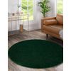 Alfombra Softy Circulo Llanura Color Forest Verde Circulo 120 Cm