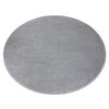 Alfombra Softy Circulo Llanura Color Sólido Gris Circulo 120 Cm