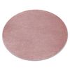 Alfombra Softy Circulo Llanura Color Sólido Rosado Circulo 120 Cm