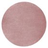 Alfombra Softy Circulo Llanura Color Sólido Rosado Circulo 120 Cm