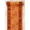 Alfombra De Pasillo Con Refuerzo De Goma  Agadir Tonos De Naranja 67cm 67x180 Cm