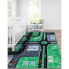 Alfombra Lavable Junior 52052.802 Ciudad, Calles Para Niños Antidesli 160x220 Cm