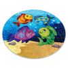 Alfombra Lavable Junior 51594.801 Circulo Peces, Océano Para Niños A Circulo 80 Cm