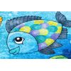 Alfombra Lavable Junior 51594.801 Circulo Peces, Océano Para Niños A Circulo 120 Cm