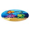 Alfombra Lavable Junior 51594.801 Circulo Peces, Océano Para Niños A Circulo 160 Cm