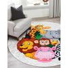 Alfombra Lavable Junior 51595.801 Circulo Animales, África Para Niño Circulo 80 Cm