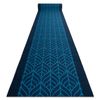 Alfombra De Pasillo Con Refuerzo De Goma Pióra Plumas Azul Oscuro 57c 57x230 Cm