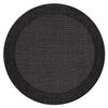 Alfombra Mimo 5000 Circulo Sisal Exterior Marco Negro Circulo 200 Cm