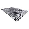 Alfombra Lavable Miro 51331.803 Cebra Antideslizante - Negro / Blanco 160x220 Cm