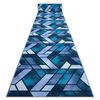 Alfombra De Pasillo Con Refuerzo De Goma Romby Diamantes Azul Marino 1 110x130 Cm