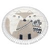 Alfombra Yoyo Ey80 Circulo Blanco / Beige - Zorro Para Niños, Estruct Circulo 120 Cm