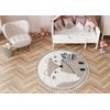 Alfombra Yoyo Ey80 Circulo Blanco / Beige - Zorro Para Niños, Estruct Circulo 120 Cm