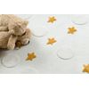 Alfombra Yoyo Gd75 Blanco / Naranja - Estrellas, Circulos Para Niños, 80x150 Cm