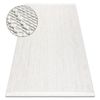 Alfombra Nano En14a Diamantes, Bucle, Tejido Plano Blanco 80x150 Cm