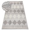 Alfombra Nano Eo61a Diamantes, Bucle, Tejido Plano Gris / Blanco 180x270 Cm