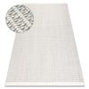 Alfombra Nano Fh72a Melange, Bucle, Tejido Plano Blanco 80x150 Cm