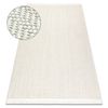 Alfombra Nano Fj86b Espina De Pescado, Bucle, Tejido Plano Blanco 80x150 Cm