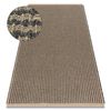 Alfombra Jute 3650 Negro / Beige Líneas - Yute, Tejido Plano, Flecos 80x150 Cm