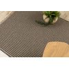 Alfombra Jute 3650 Negro / Beige Líneas - Yute, Tejido Plano, Flecos 80x150 Cm