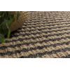 Alfombra Jute 3650 Negro / Beige Líneas - Yute, Tejido Plano, Flecos 80x150 Cm