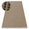 Alfombra Jute 3652 Negro / Beige Líneas - Yute, Tejido Plano, Flecos 60x100 Cm