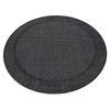 Alfombra Mimo 5979 Circulo Sisal Exterior Marco Color Negro Circulo 200 Cm