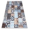 Alfombra Lavable Miro 51913.802 Patchwork Antideslizante - Azul / Marr 140x190 Cm