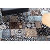 Alfombra Lavable Miro 51913.802 Patchwork Antideslizante - Azul / Marr 140x190 Cm