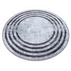 Alfombra Lavable Miro 51231.806 Circulo Líneas Antideslizante - Gris  Circulo 80 Cm