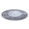 Alfombra Lavable Miro 51231.806 Circulo Líneas Antideslizante - Gris  Circulo 100 Cm